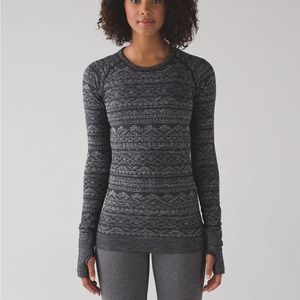 Lululemon Restless Pullover Long Sleeve Sz 2-Thumbholes-Heathered Gray